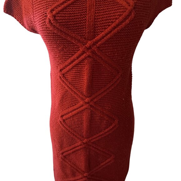 BSK by Bershka red turtleneck sweater dress size medium - Picture 7 of 7